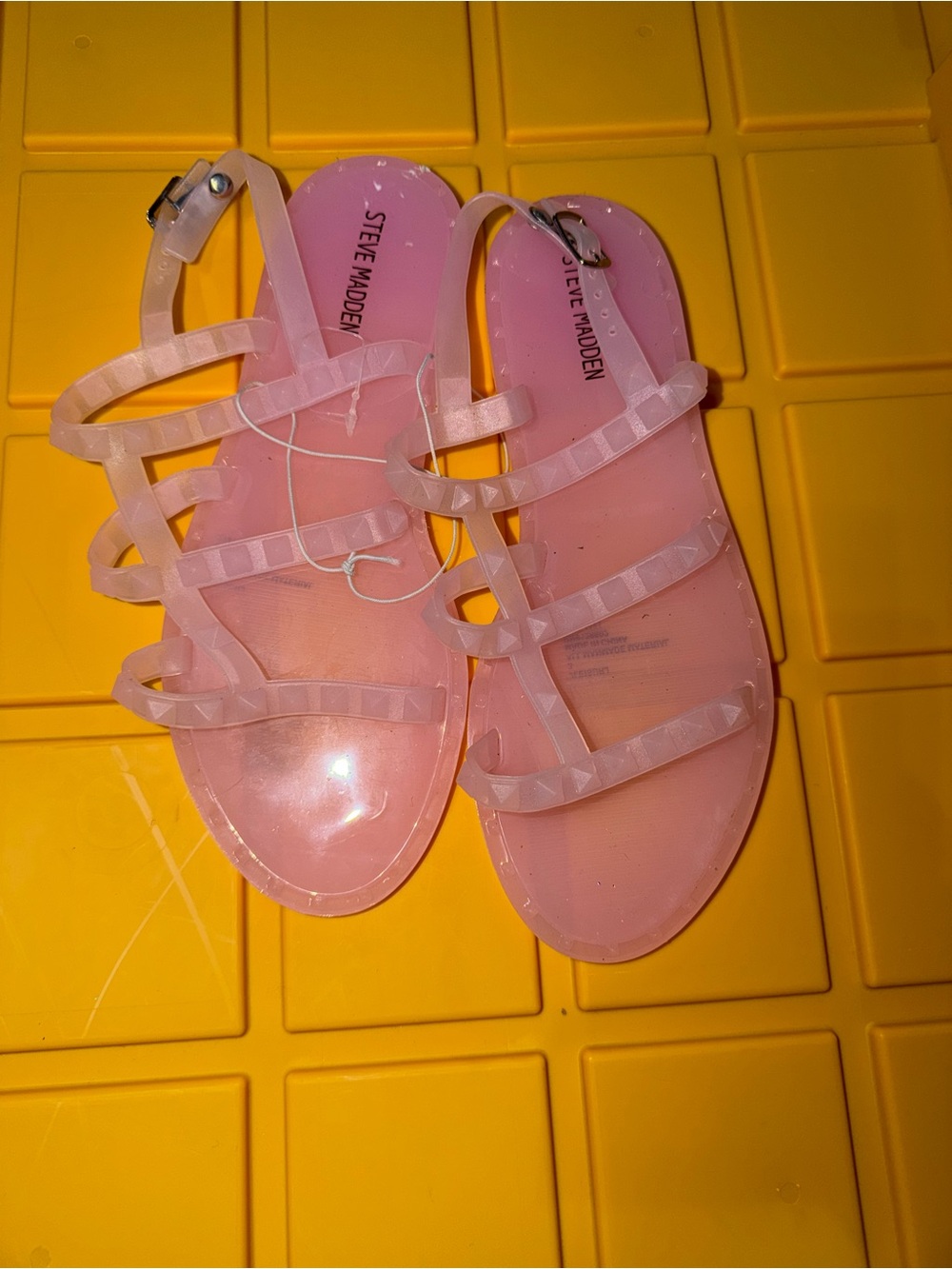 Steve Madden Blush Pink Strappy Jelly Sandals
